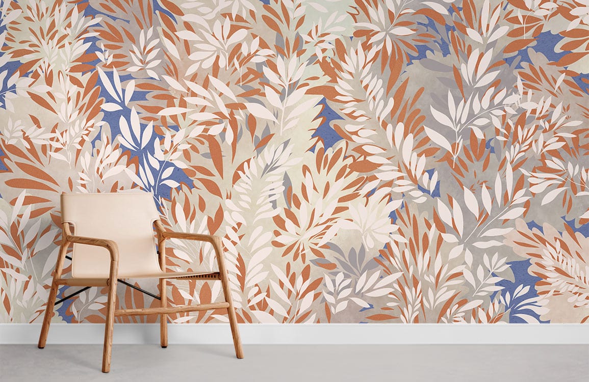 Autumn Leaves Botanical Mural Wallpaper