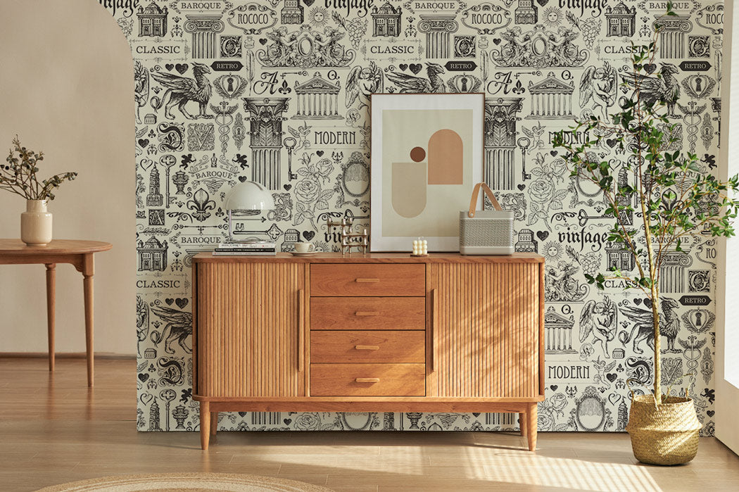 Baroque Collage Charm Mural Wallpaper