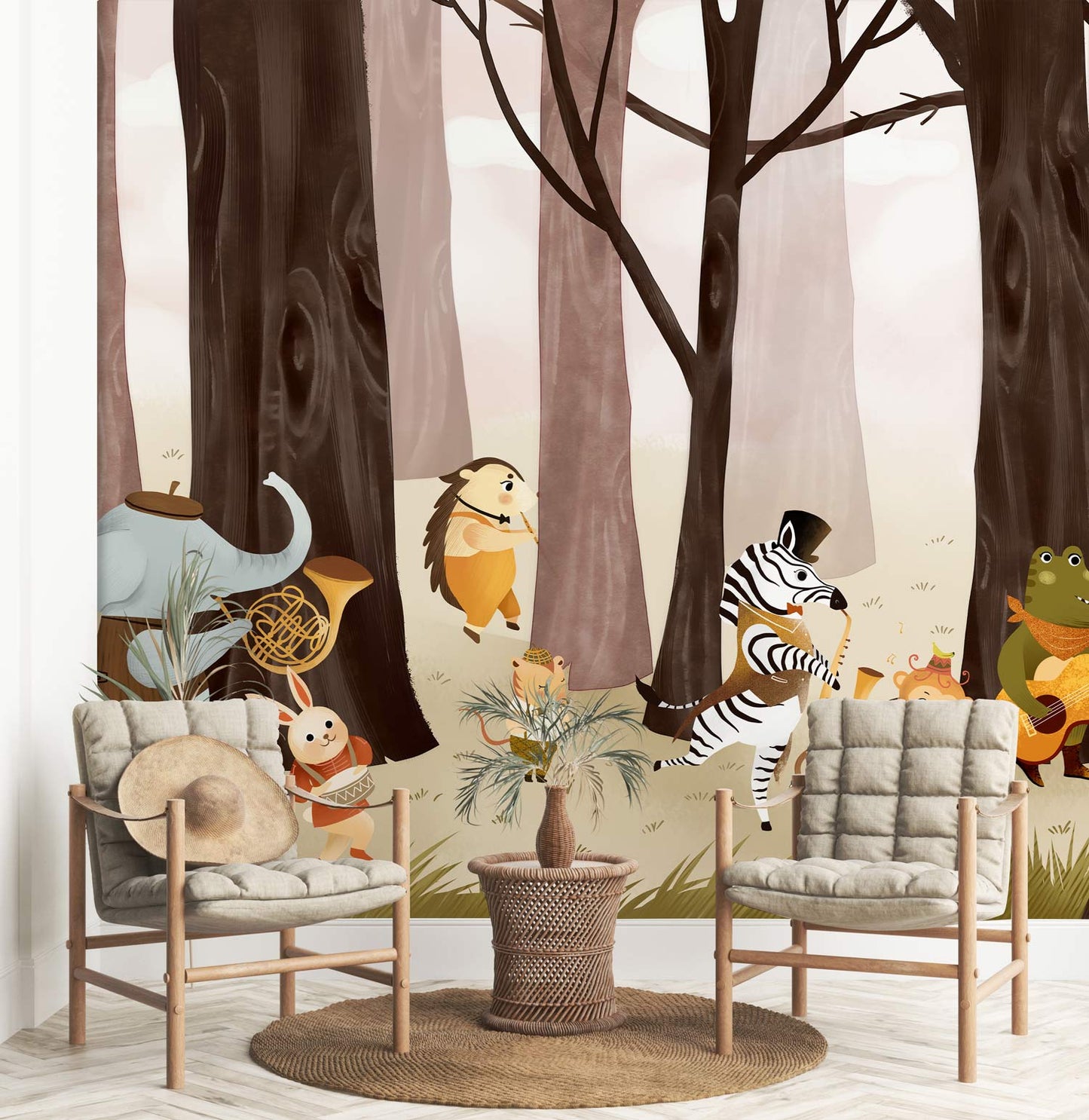 Art Painting Wallpaper Mural in children's room