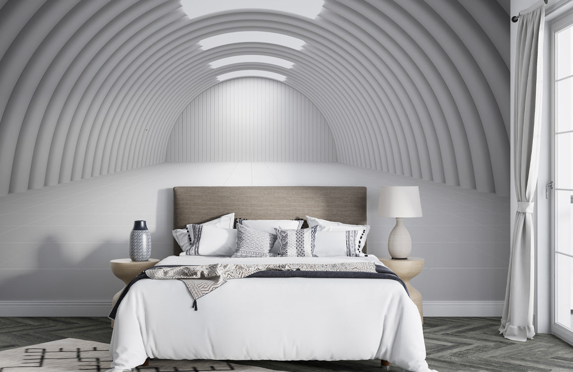 Modern Archway Retreat Mural Wallpaper in bedroom