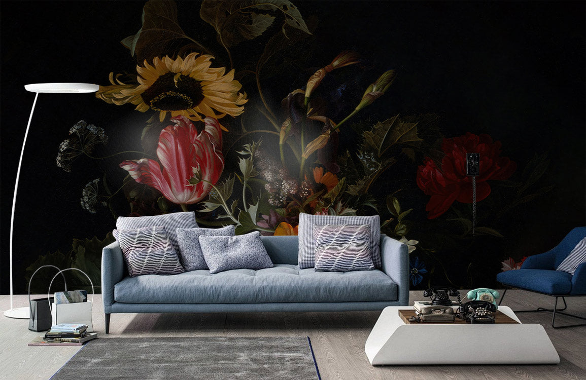Sunlit Blossom Symphony Mural Wallpaper