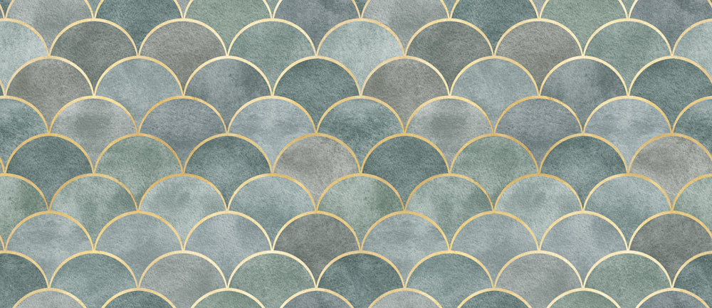 Pink Geometric Tree Ring Mural Wallpaper