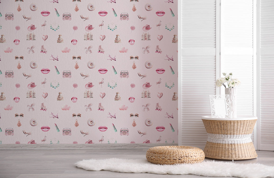 Whimsical Dreams Mural Wallpaper in playroom