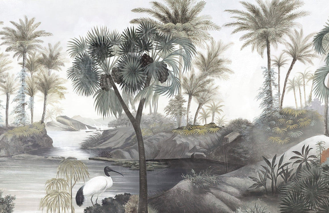 Modern Geometric Wood Texture Wallpaper Mural