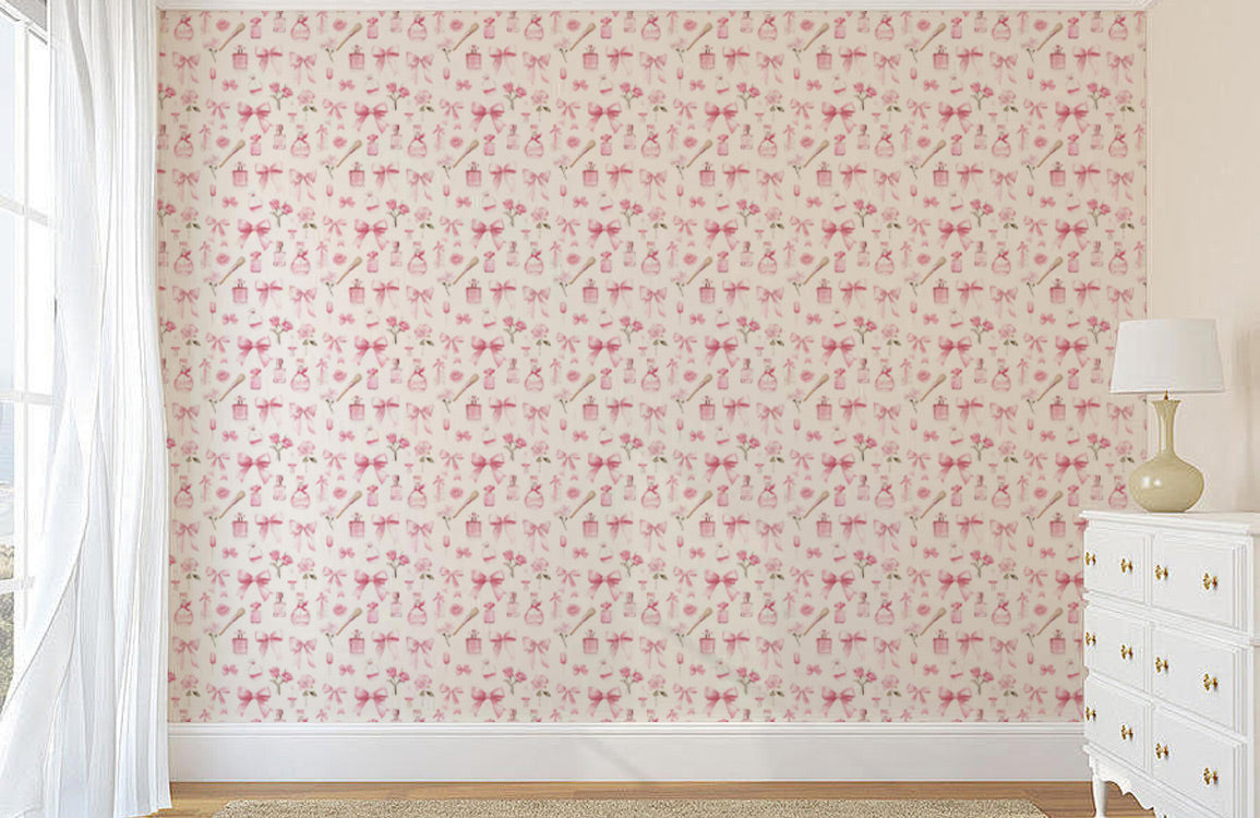 Elegant Beauty Blooms Mural Wallpaper in bedroom