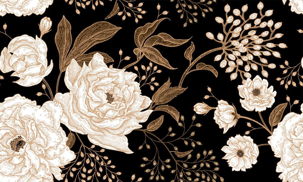 wall art with a flowery pattern that's all its own