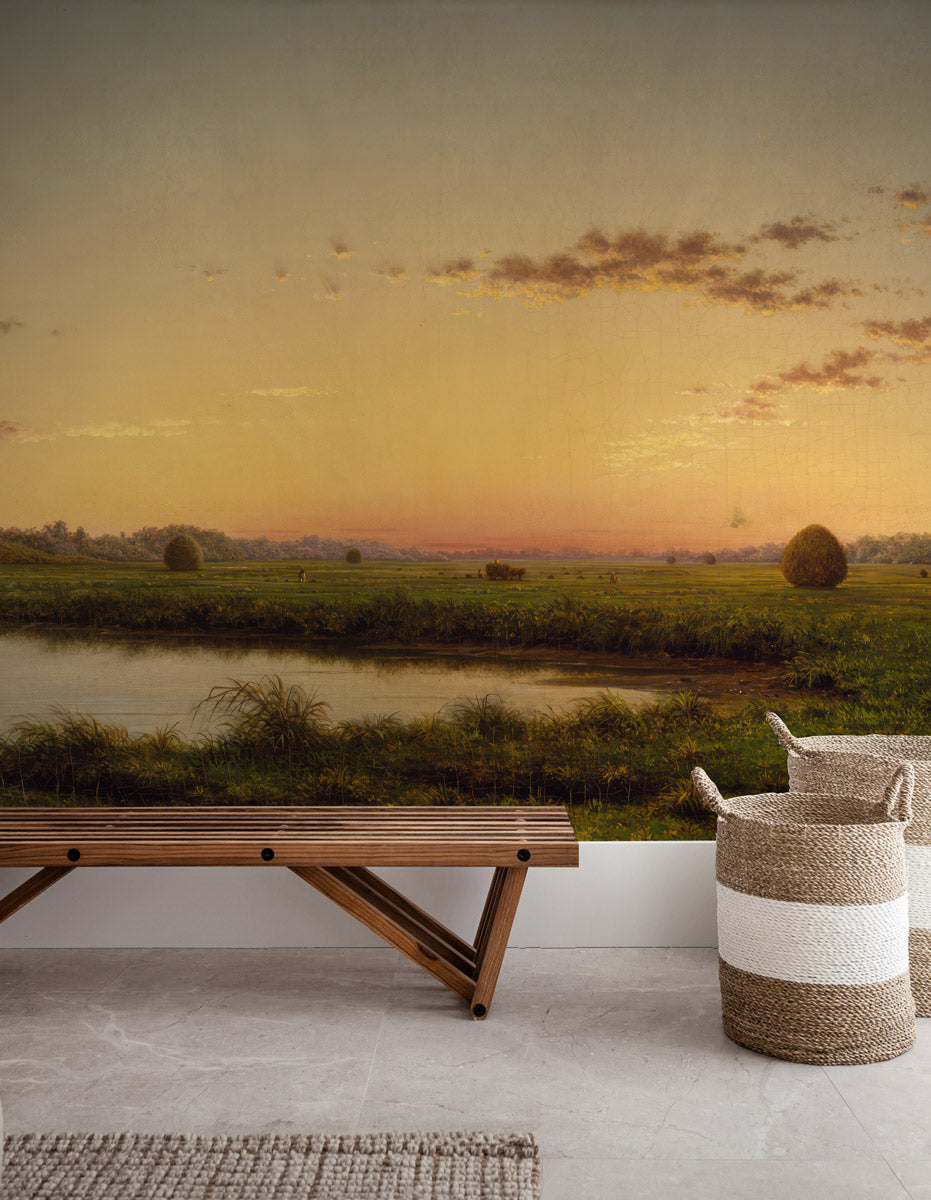 Golden Horizon Serenity Mural Wallpaper
