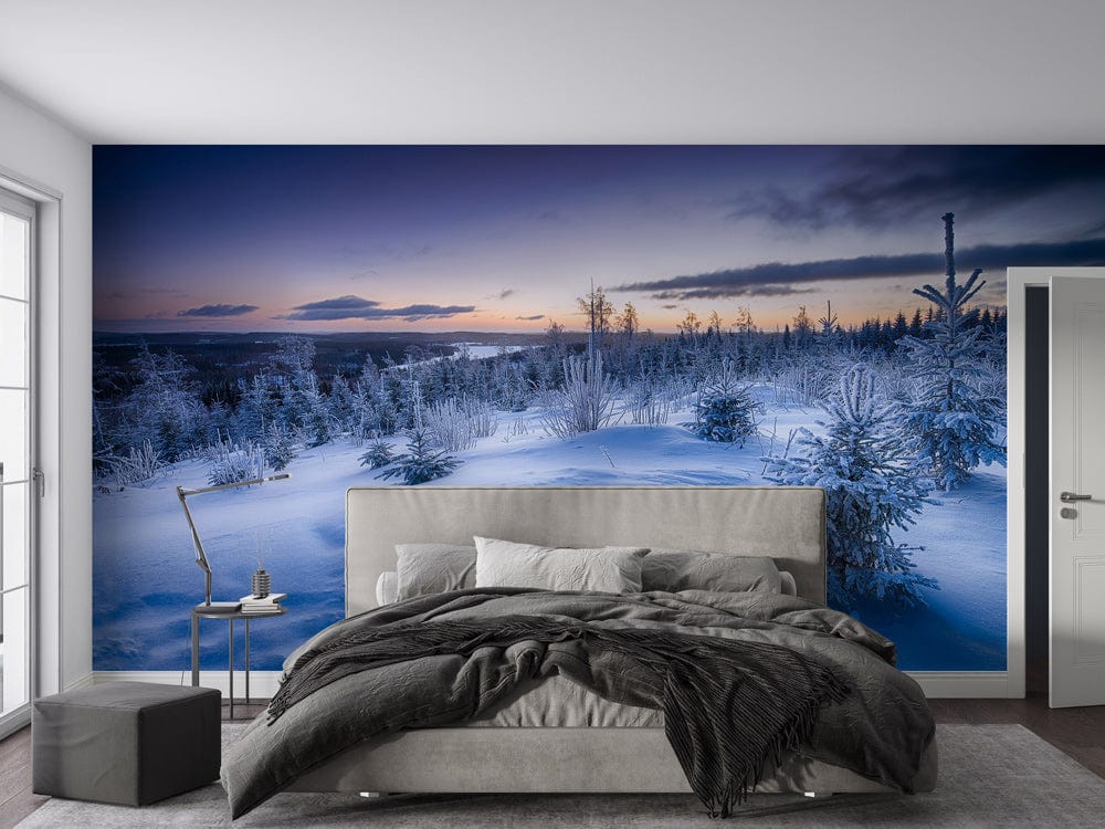 unique snow wallpaper mural art design
