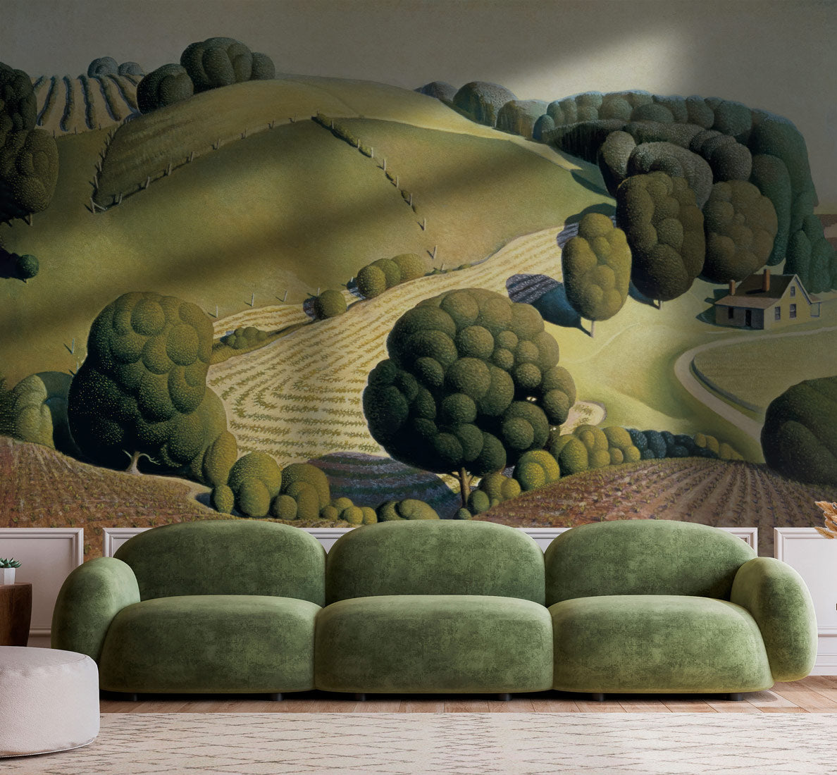 Rolling Pastoral Bliss Mural Wallpaper
