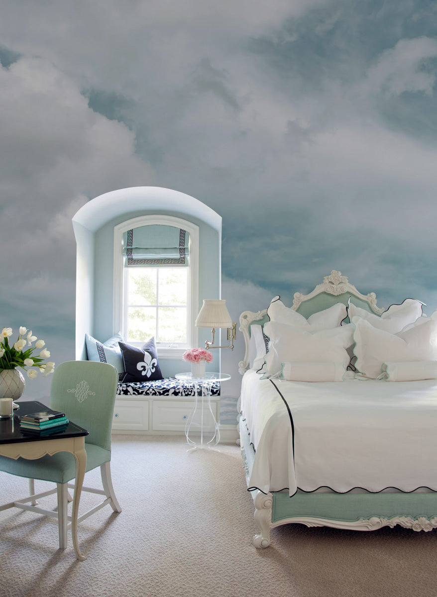 Silky Cloud Whirl Mural Wallpaper