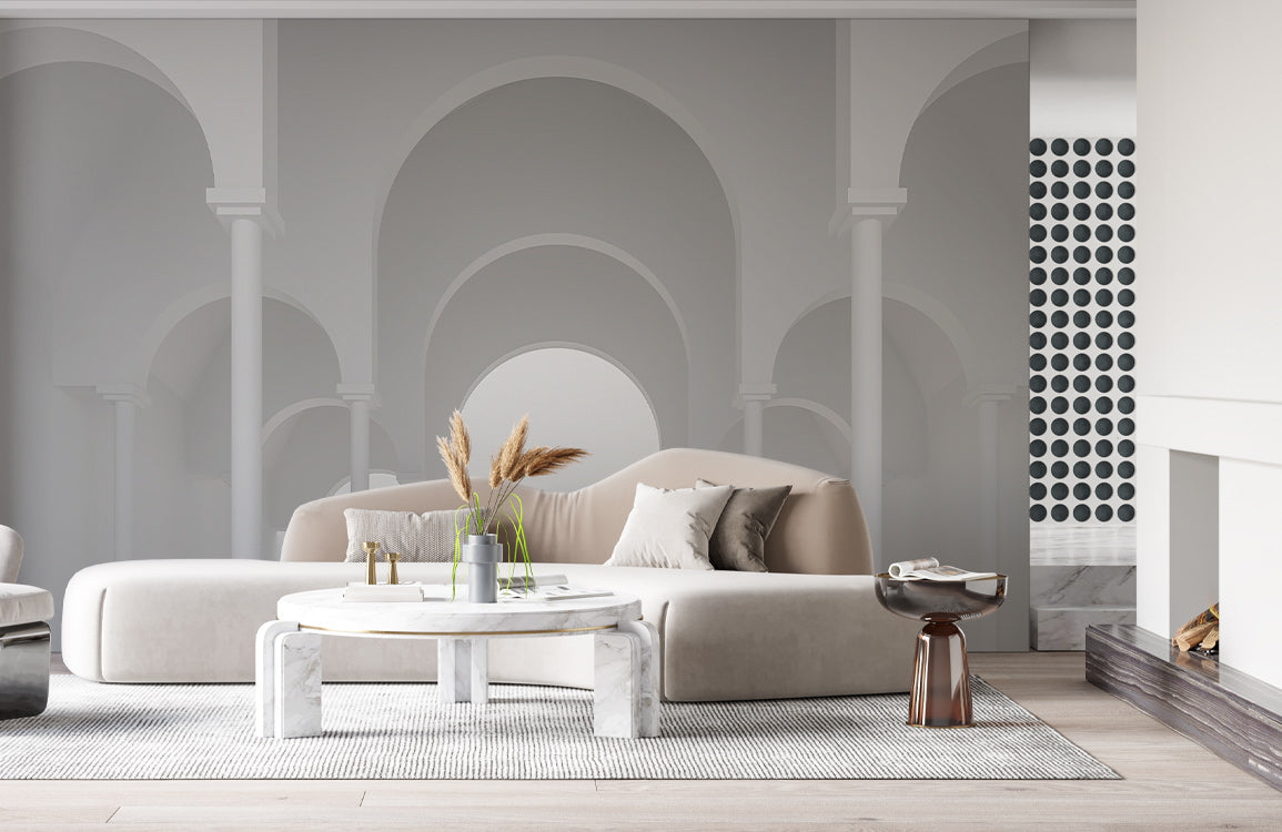 Elegant Archway Dreams Mural Wallpaper in living room