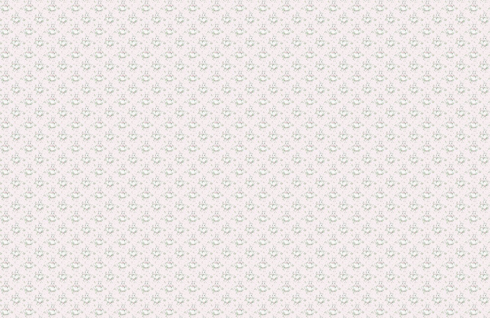 Pastel Bunny Meadow Mural Wallpaper