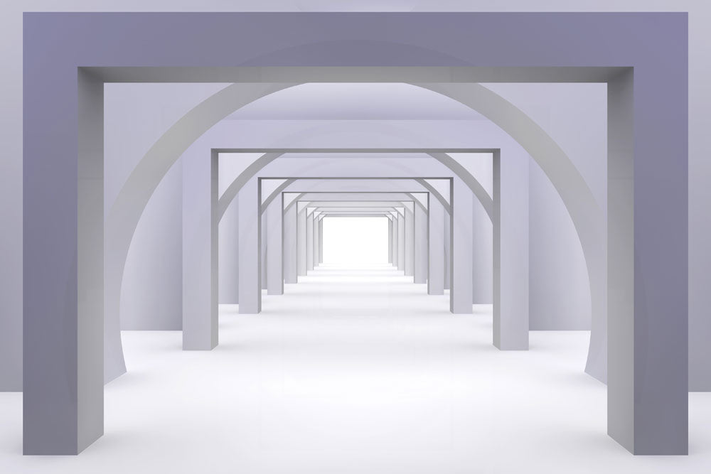 Endless Arch Perspective Mural Wallpaper