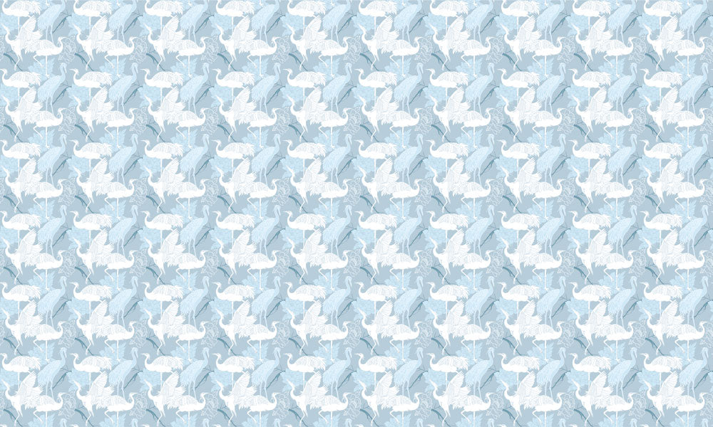 Icy Cranes Harmony Mural Wallpaper
