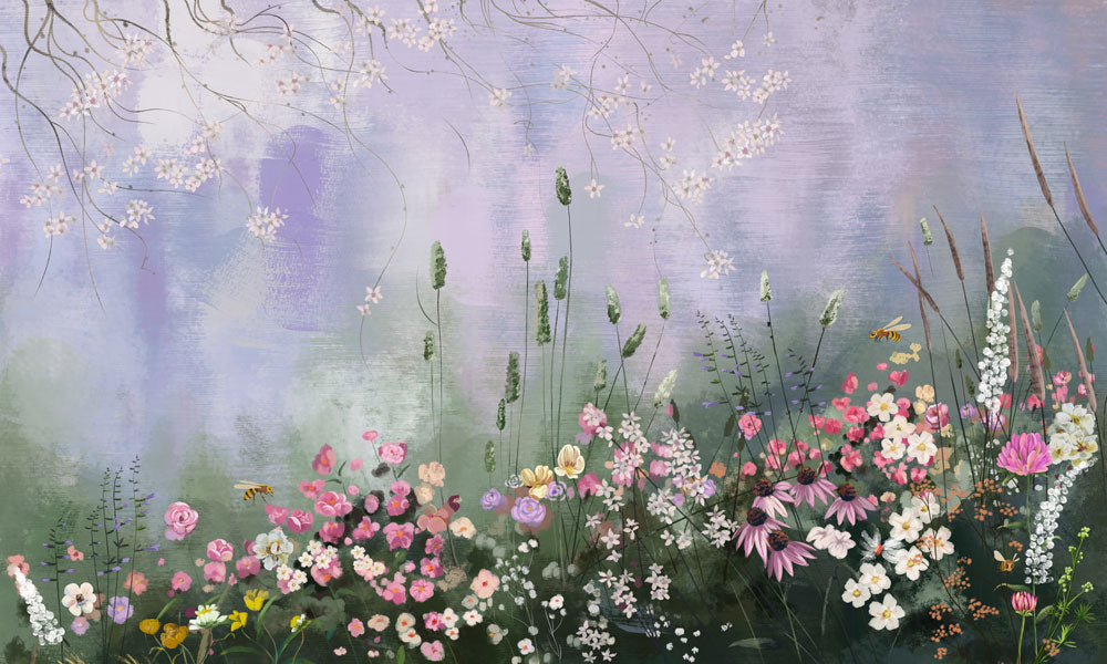Imitation Oil Painting Flower Mural Wallpaper