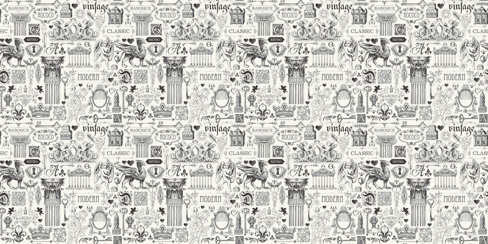 Baroque Collage Charm Mural Wallpaper