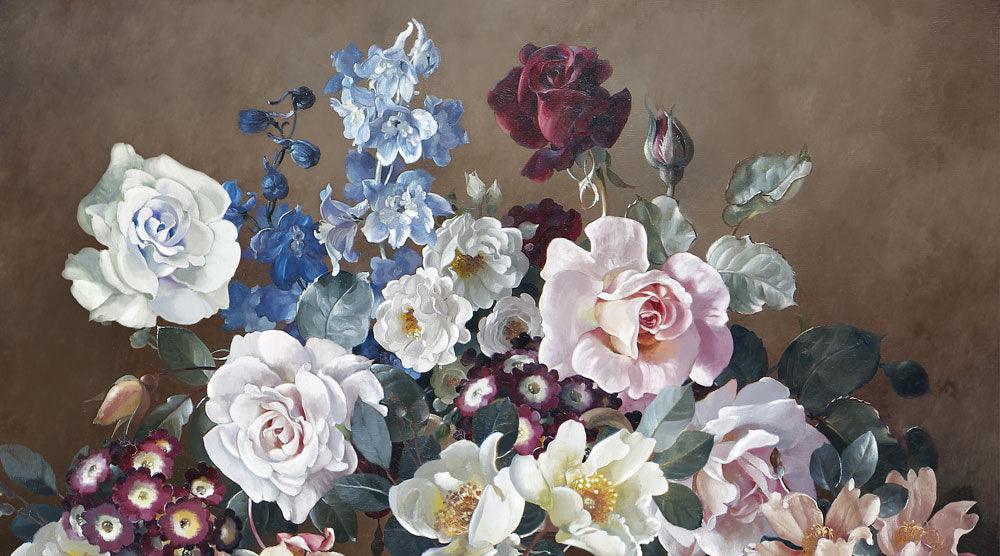 Classic Rose Bouquet Mural Wallpaper