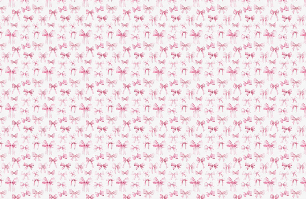 Sweet Pink Bows Mural Wallpaper