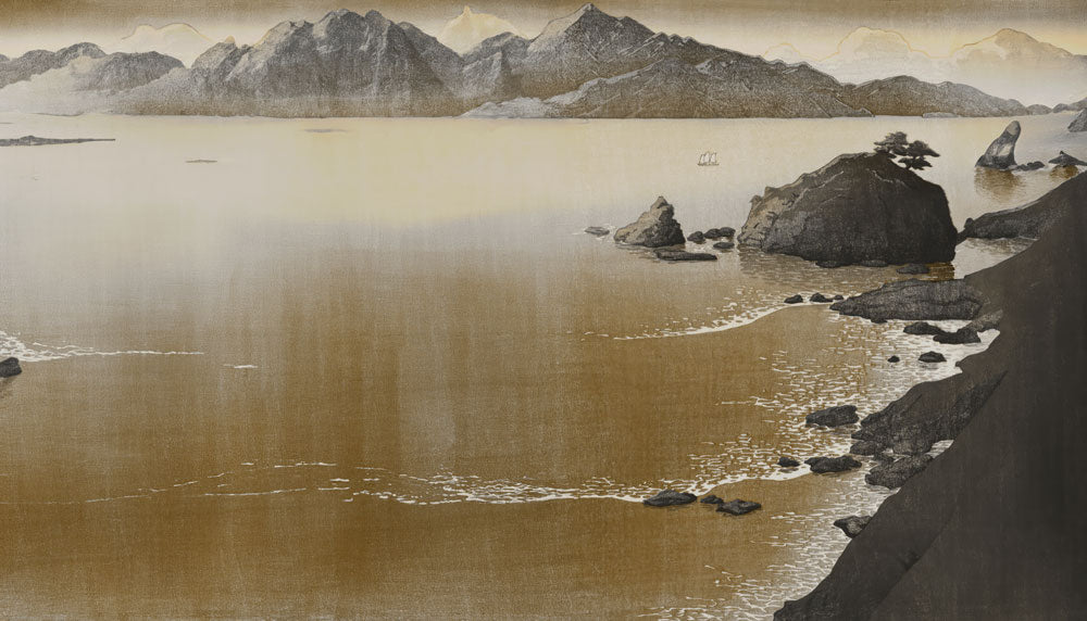 Golden Horizon Tranquility Mural Wallpaper