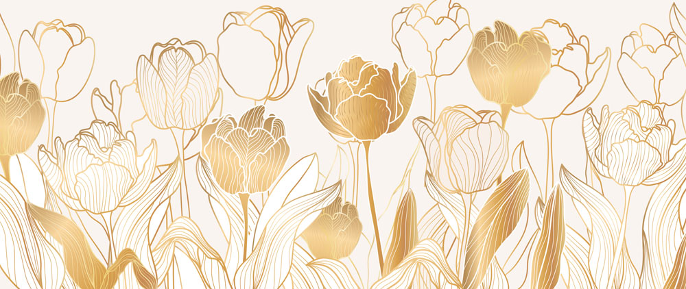 Golden Tulip Serenity Mural Wallpaper