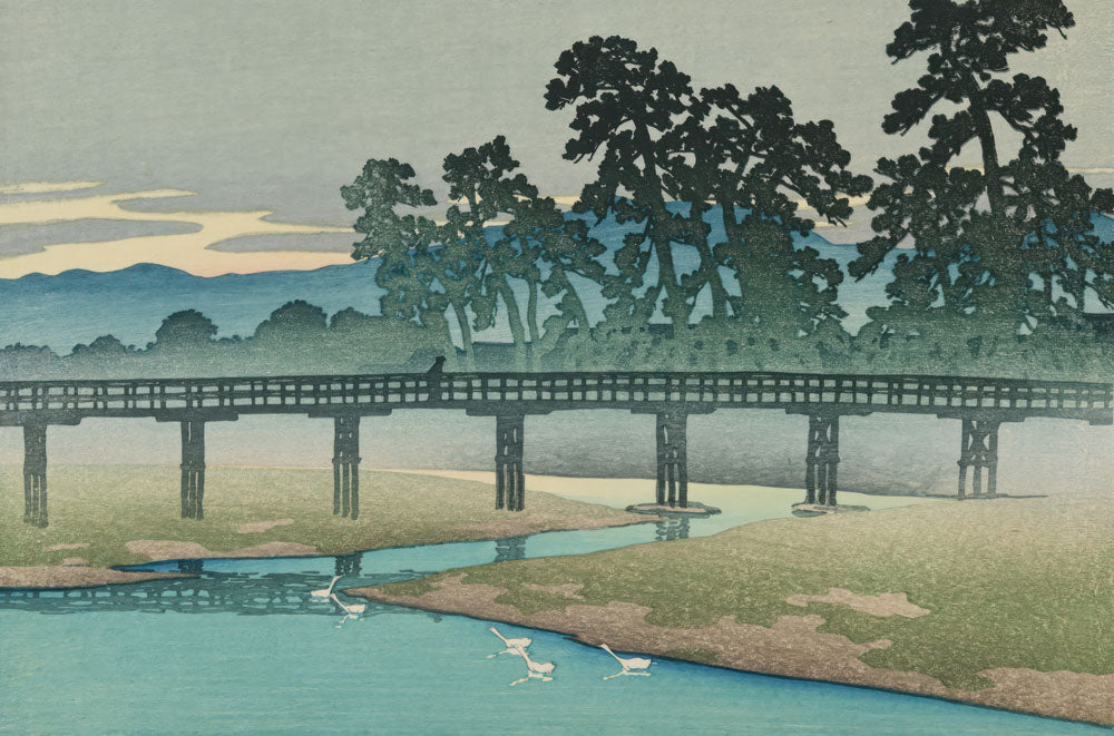 Twilight Bridge Harmony Mural Wallpaper