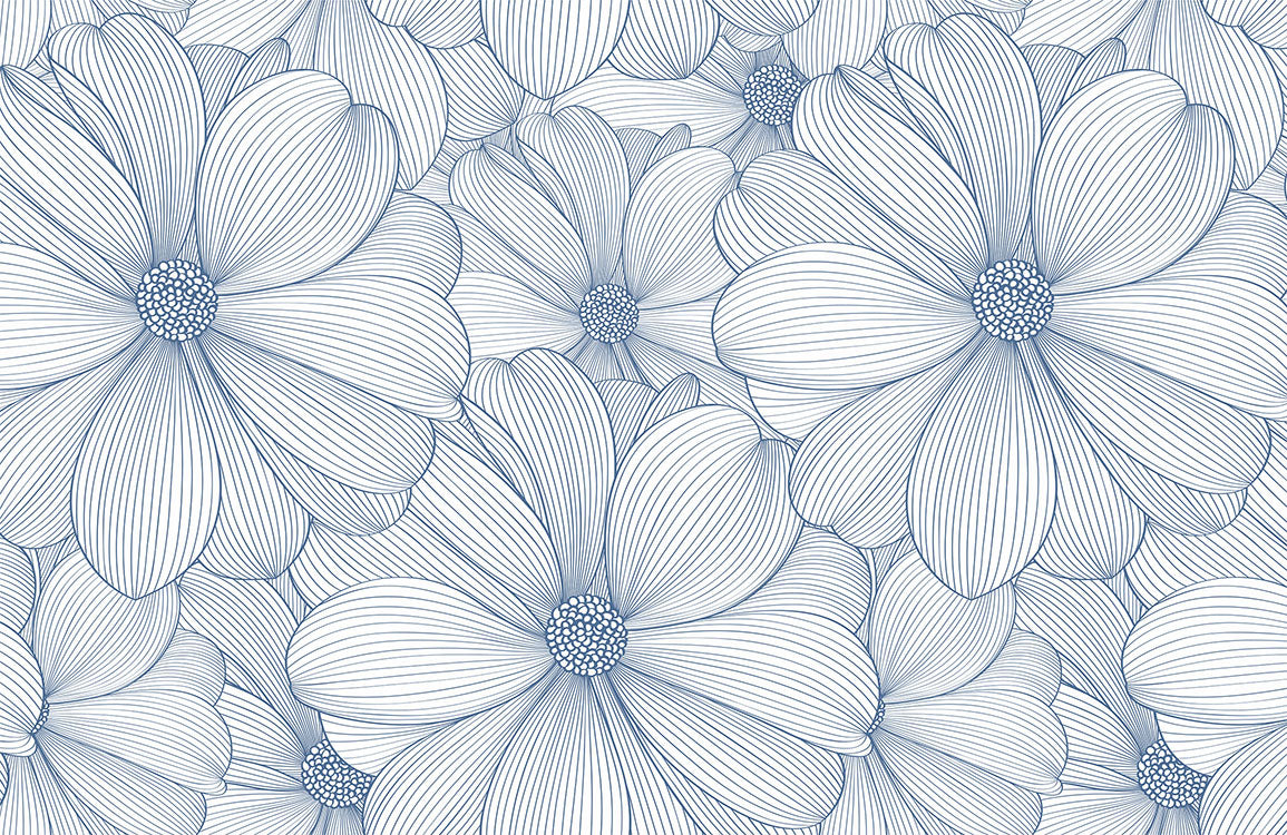 Tropical Teal Leaf Botanical Mural Wallpaper
