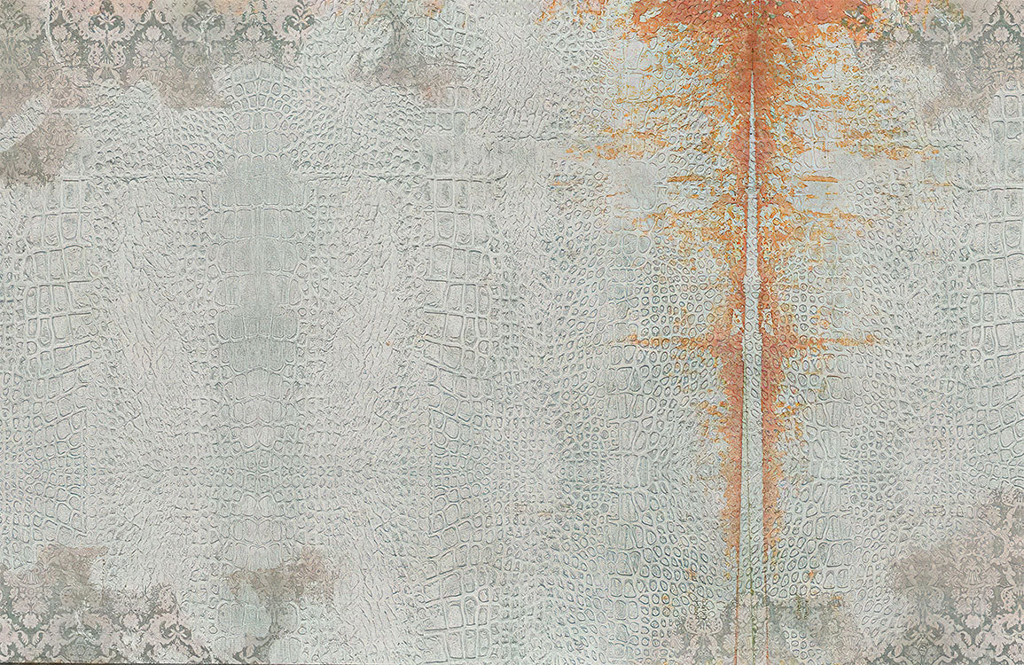 Rustic Red Cracked Effect Mural Wallpaper