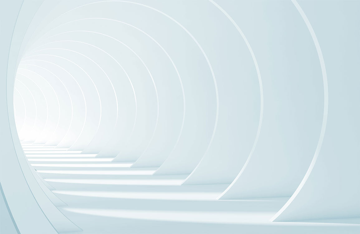 Elegant Curved Perspective Mural Wallpaper