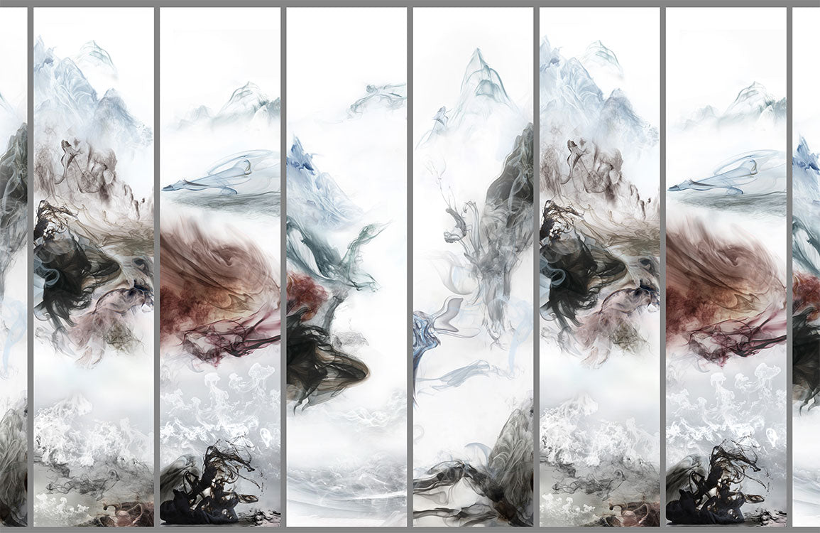 Elegant Floral Dark Background Mural Wallpaper