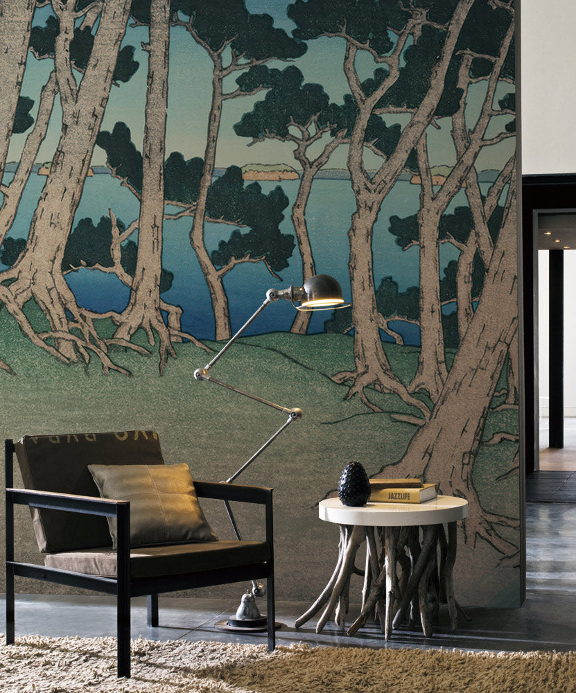 Tranquil Coastal Grove Mural Wallpaper