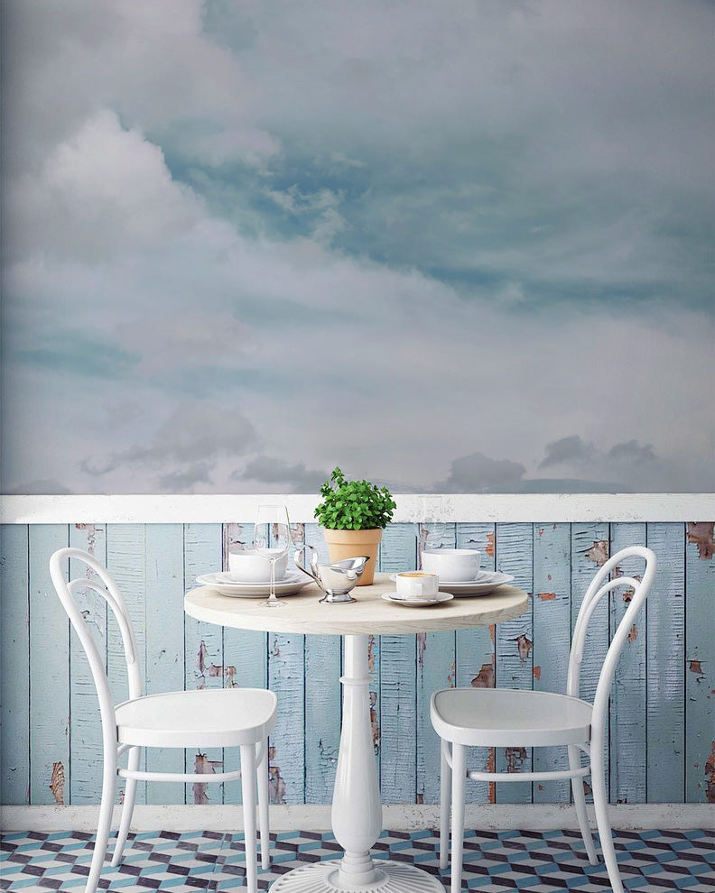 Silky Cloud Whirl Mural Wallpaper