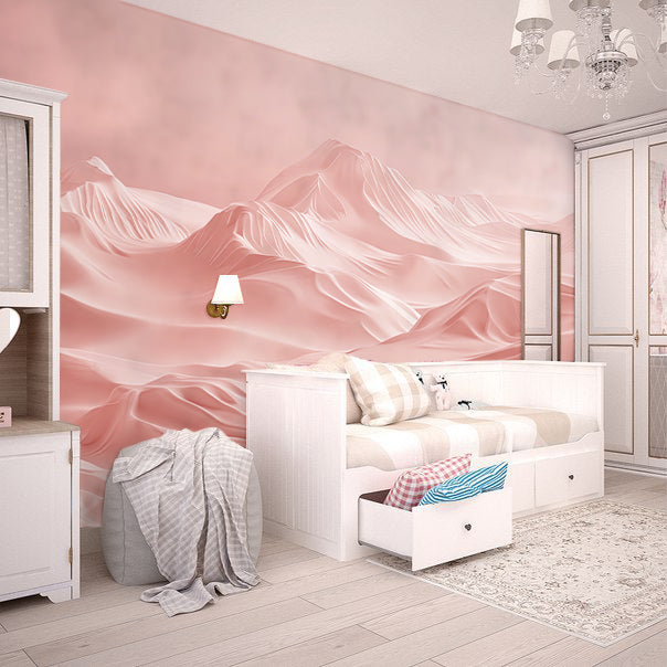 Desert Rose Dreams Mural Wallpaper in bedroom