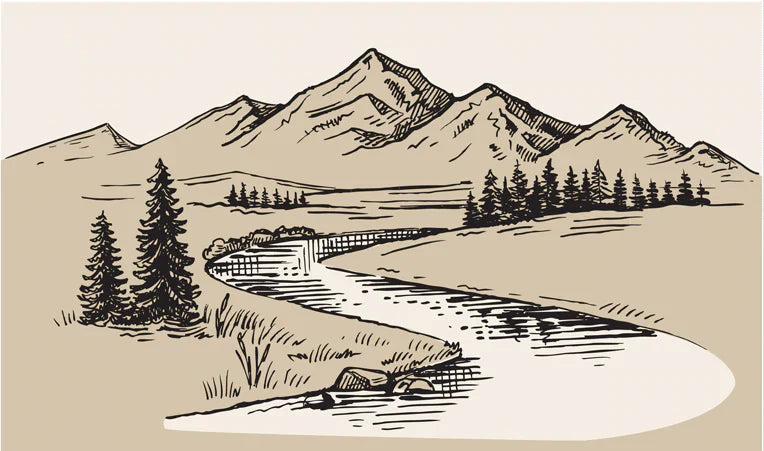 Mural Wall Art of the Piedmont Rocky Mountains for Your Home