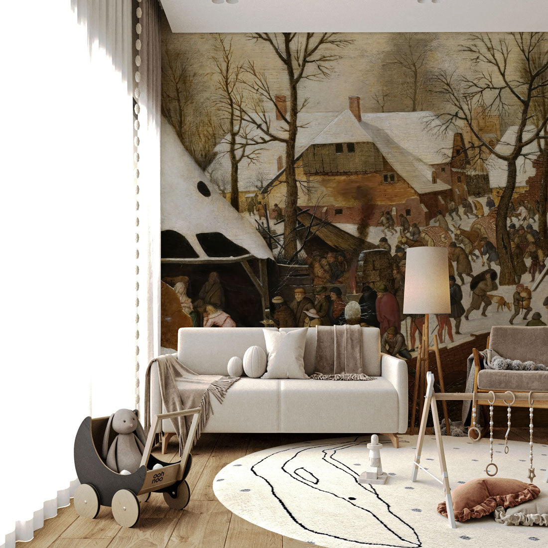 Papier Peint Panoramique Art Graphique Chevauché