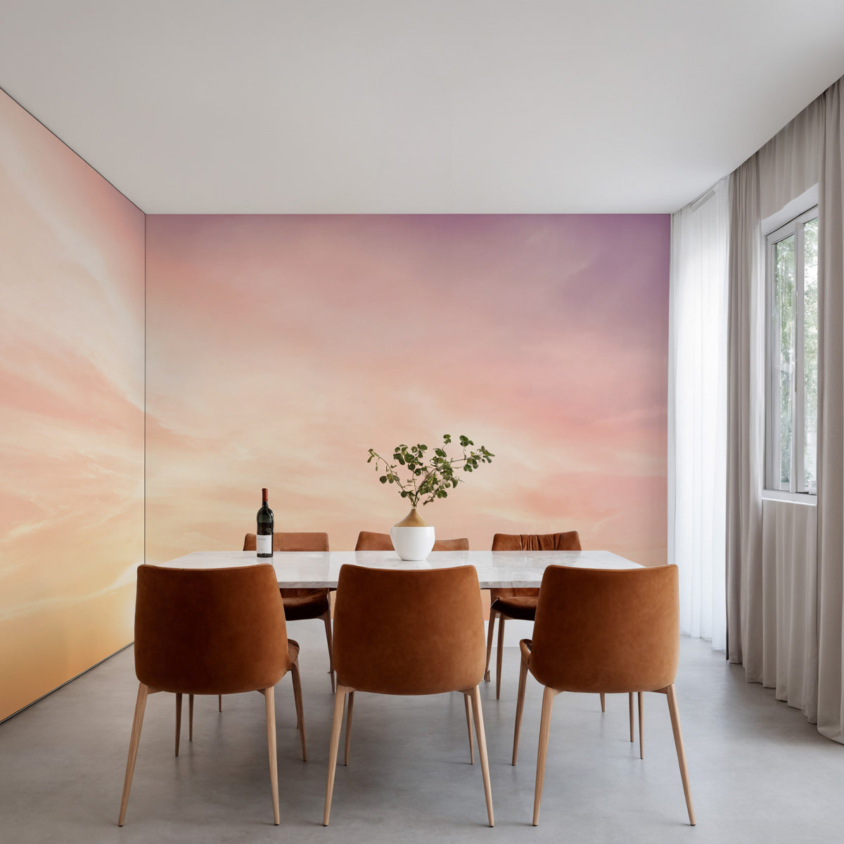 Soft Sunset Horizon Mural Wallpaper