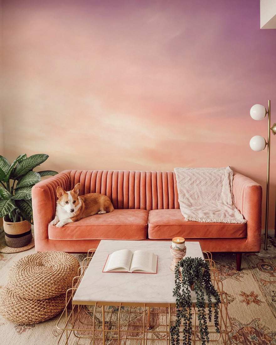 Soft Sunset Horizon Mural Wallpaper