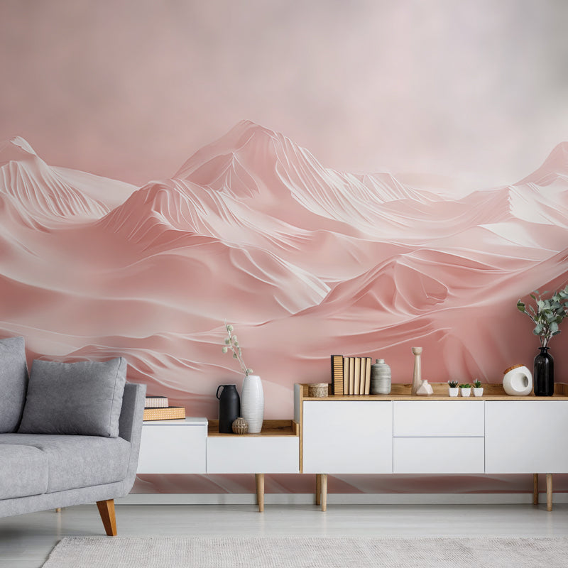 Desert Rose Dreams Mural Wallpaper in living room