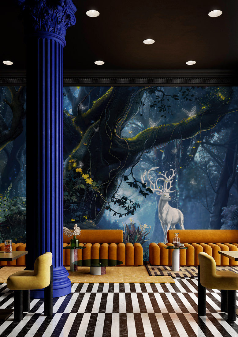 Enchanted Forest Haven Mural Wallpaper in lounge