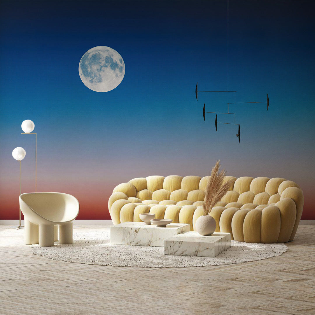 Lunar Twilight Serenity Mural Wallpaper
