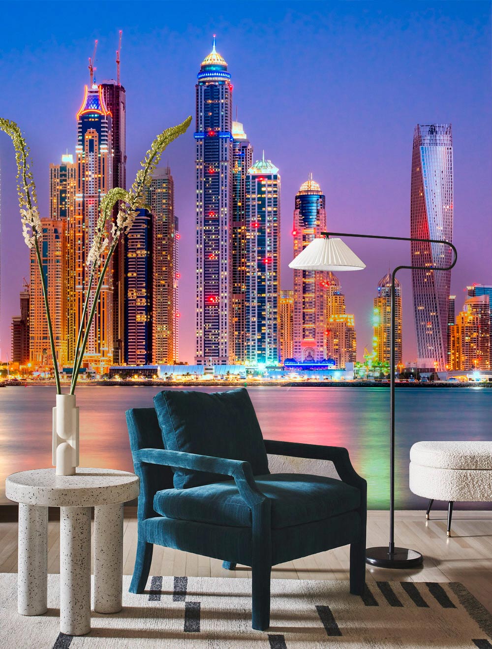 famous Dubai tall buildings wallpaper decoration art
