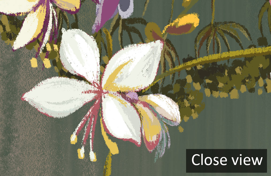 Vintage Botanical Floral Mural Wallpaper