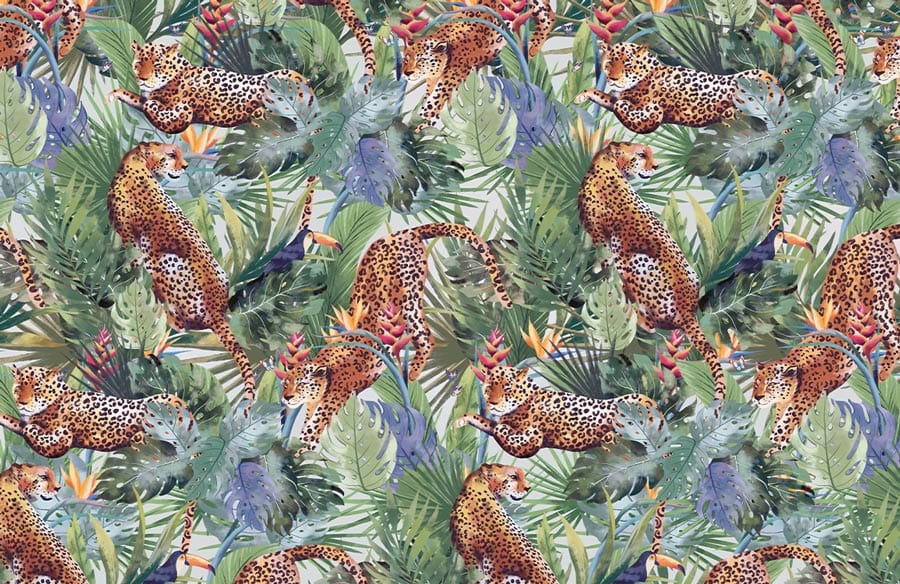Forest Cheetah Wallpaper Mural Plain