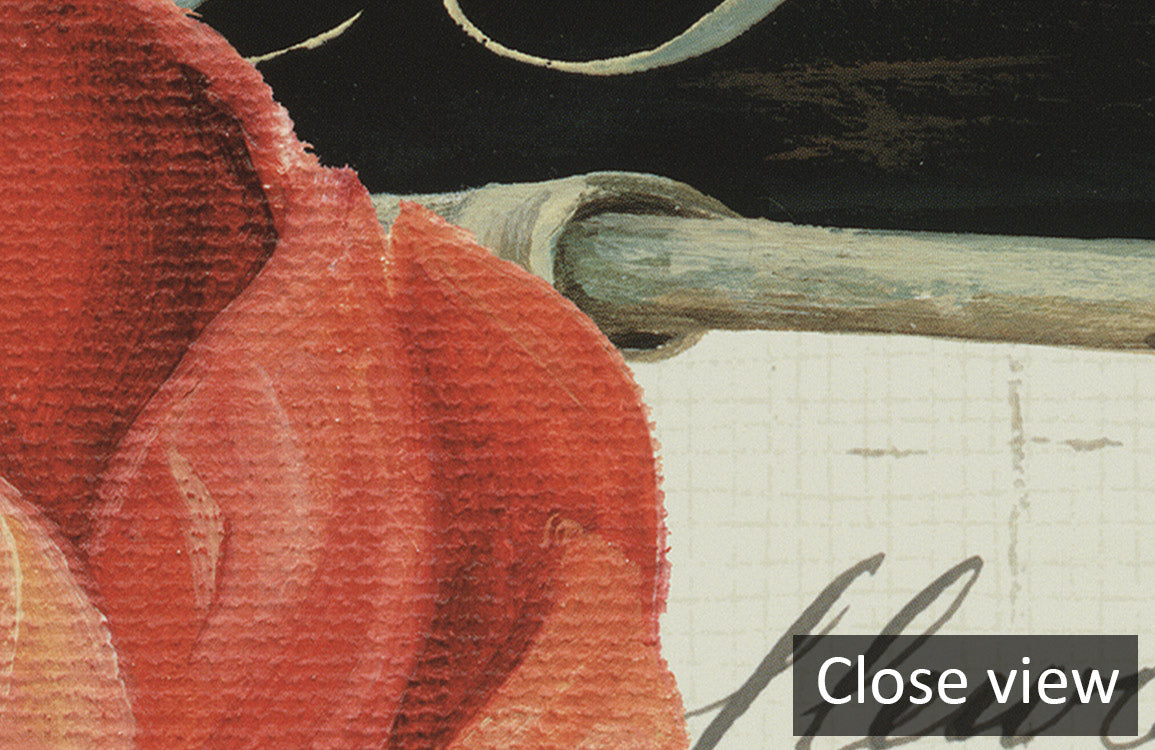 Classic Vintage Botanical Flower Illustration Mural Wallpaper