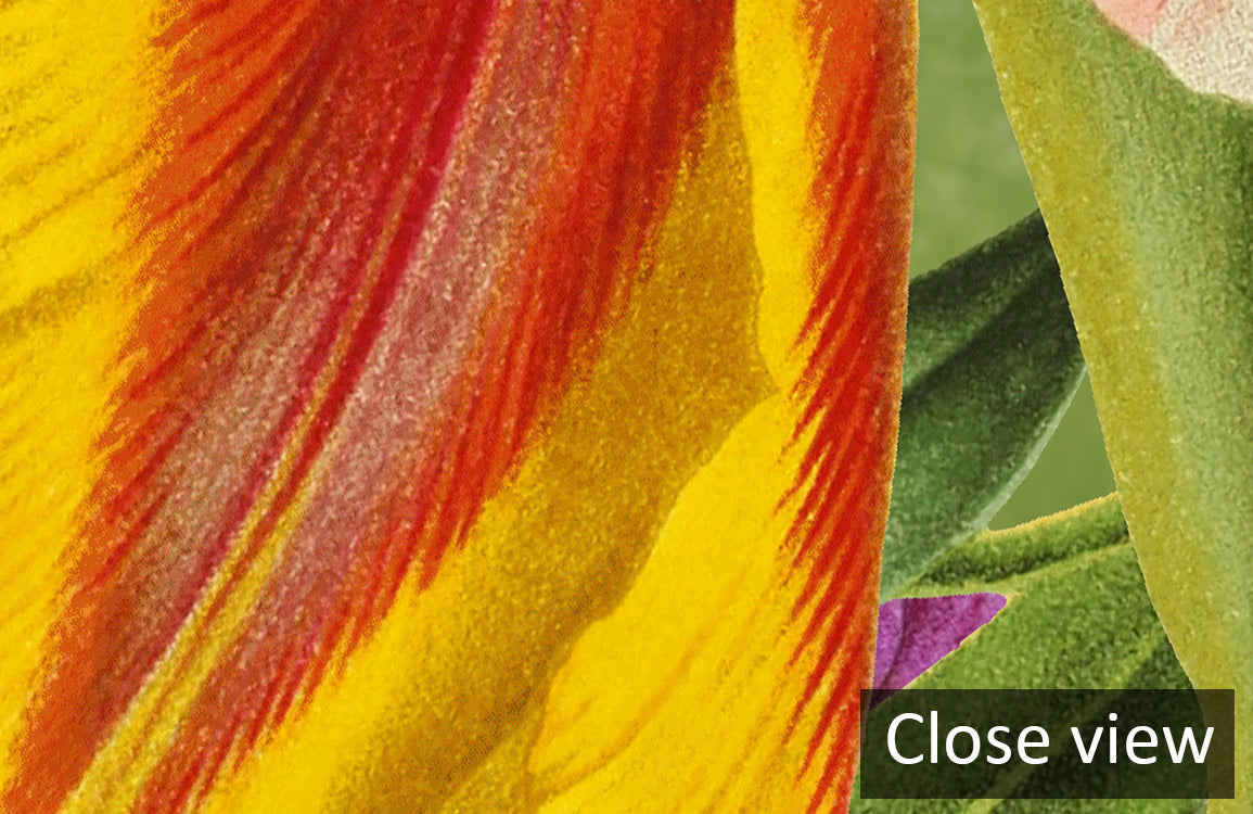 Tropical Teal Leaf Botanical Mural Wallpaper