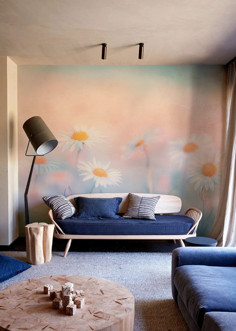 Pastel Daisy Dream Mural Wallpaper