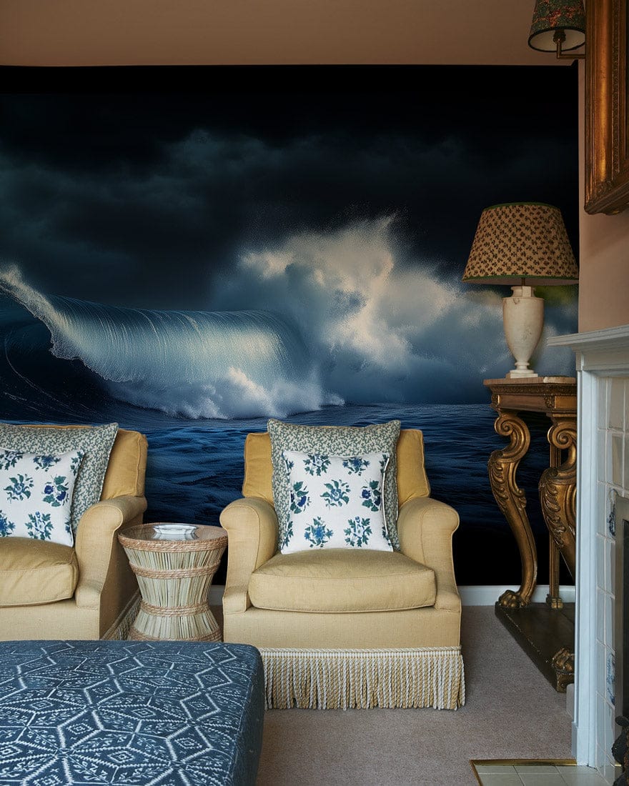 Stormlight Ocean Surge Mural Wallpaper