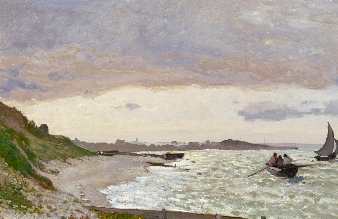 Tropical Teal Leaf Botanical Mural Wallpaper