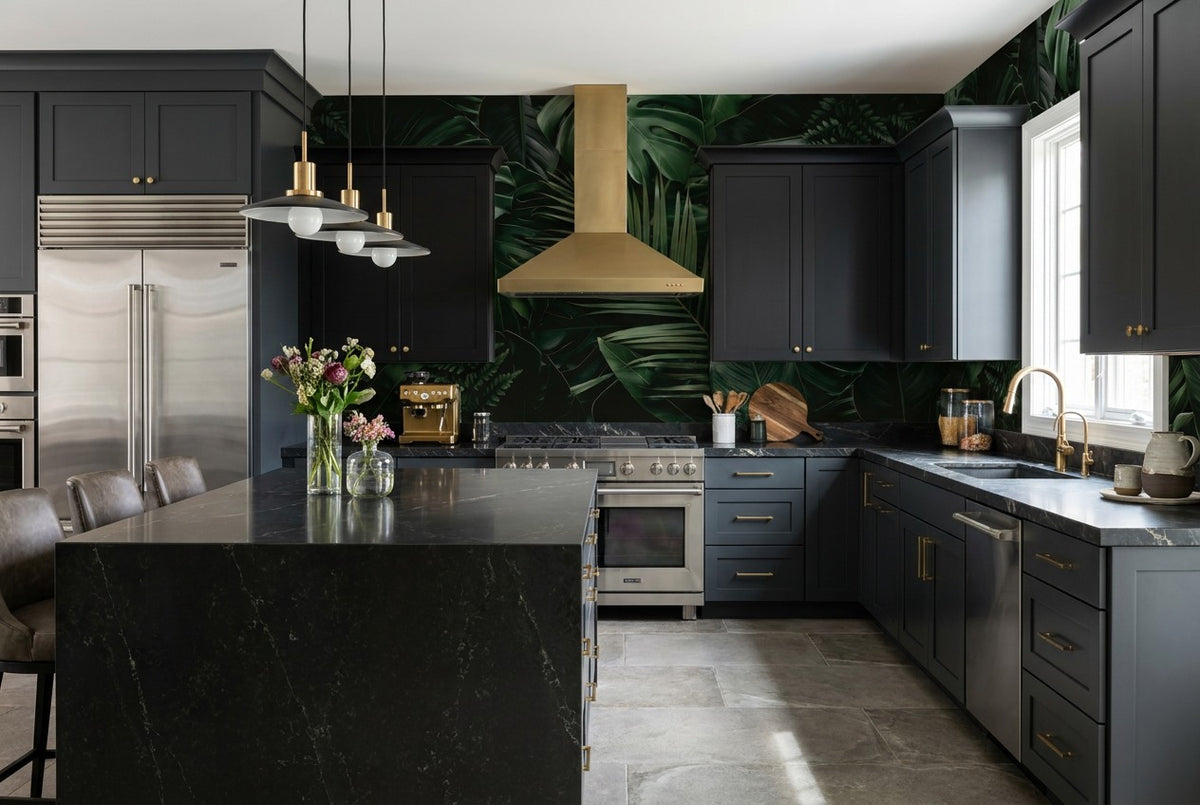 Moss Green Jungle Wallpaper Mural - image 5