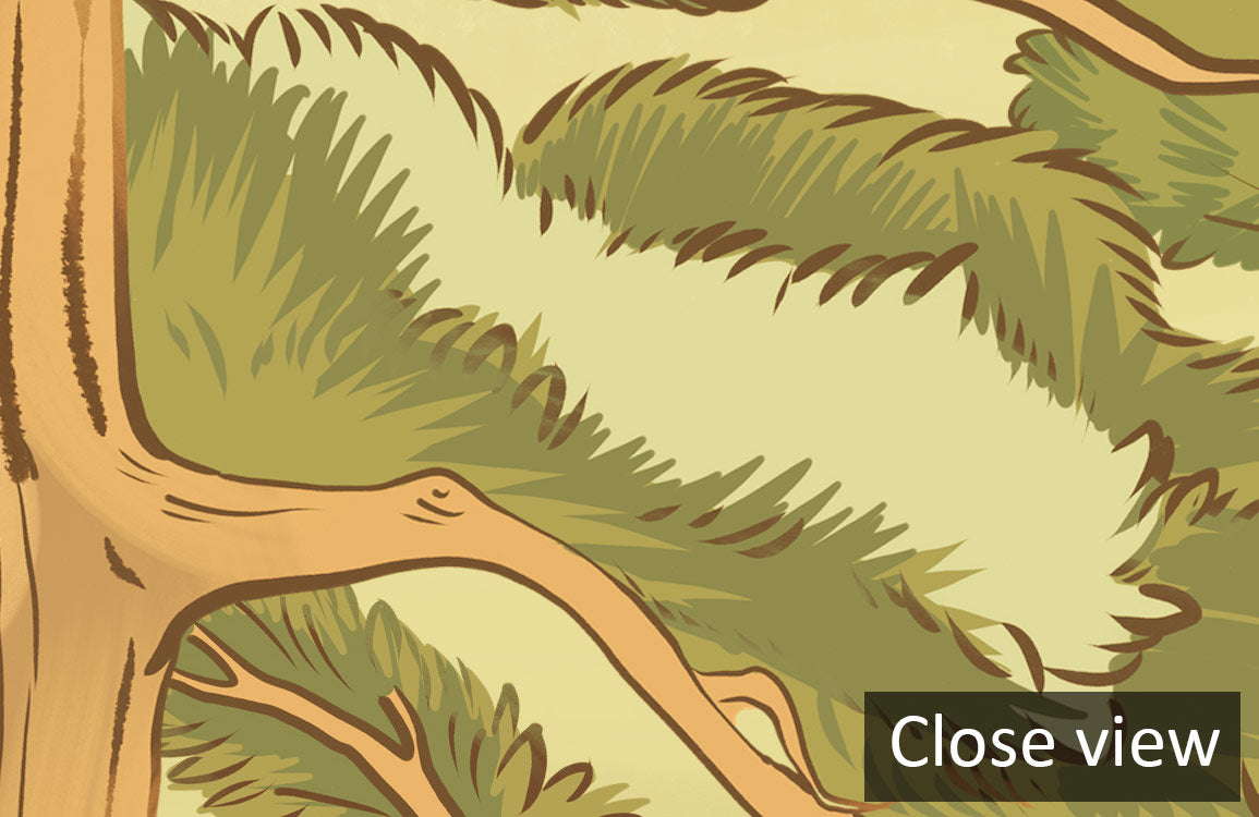 Paesaggio Forestale Serene Murale Carta da Parati