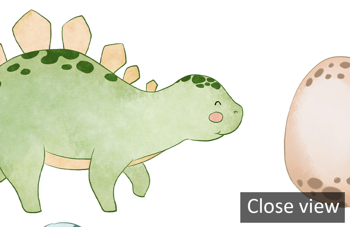 Fresh Cartoon Dinosaurs Wallpaper Mural